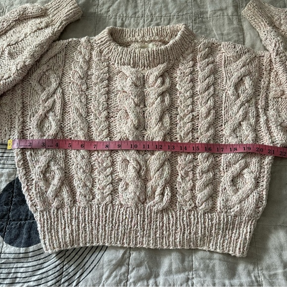 Doen Bee Pink Cable Knit Chunky Sweater Size Size M - Picture 7 of 13
